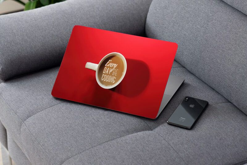 everyday be coding laptop skin