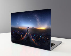 skyline, space laptop skin