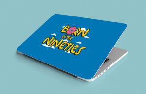 Born in nineties laptop skin