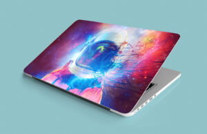 space abstract laptop skin
